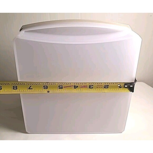 Tupperware Square Shelf Smart Modular Container #1 Tan Seal 5 1/2 Cups - Picture 4 of 7